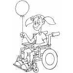 Girl In Wheelchair With Balloon