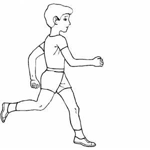Sportsman Running Coloring Sheet 