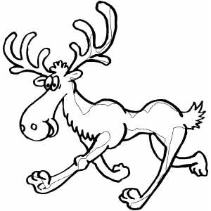 Running Moose Coloring Sheet 