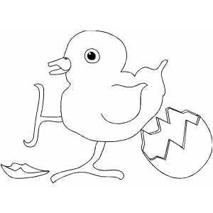 Baby Chick Coloring Sheet 