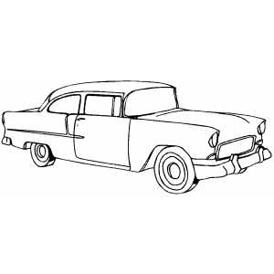 Classic Typical Car Coloring Sheet 