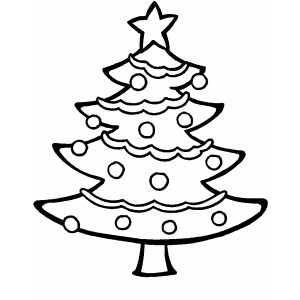 Decorated Tree Coloring Sheet 