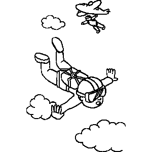 Paratroopers Coloring Sheet 