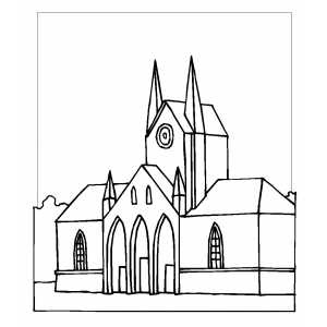 Cathedral Coloring Sheet 