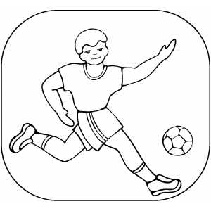 Soccer Player Coloring Sheet 