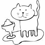 Cat With Ice Cream