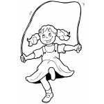 Little Girl Jumping Rope