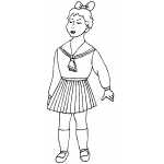 Standing Girl With Bow