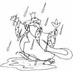 Dancing King In Rain
