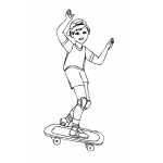 Skateboarding Boy