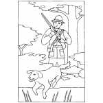 Hunter With Gun And Dog