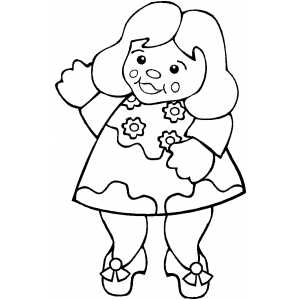 Dancing Doll Coloring Sheet 