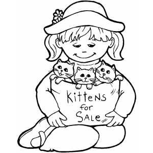 Kittens For Sale Coloring Sheet 