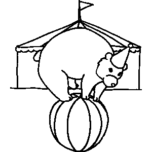 Circus Bear Coloring Sheet 