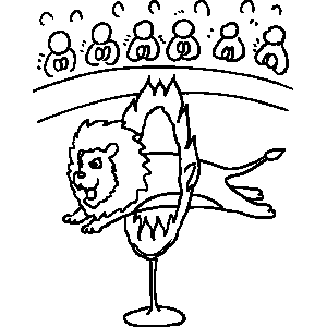 Circus Lion Coloring Sheet 