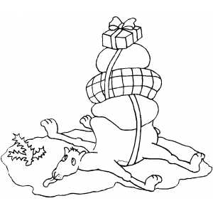 Heavy Loaded Camel Coloring Sheet 