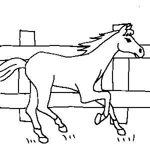 Horse Galloping Coloring Sheet 