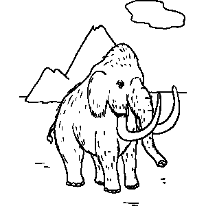 Mammoth Coloring Sheet 