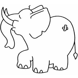 Proud Elephant Coloring Sheet 
