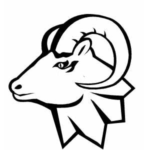 Ram Head Coloring Sheet 