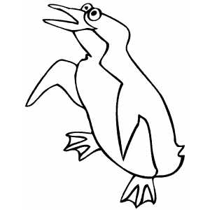 Excited Penguin Coloring Sheet 