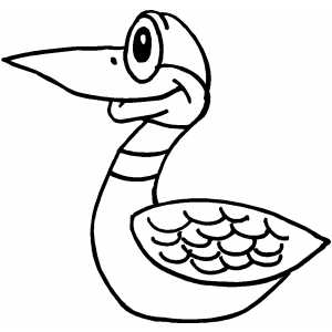 Happy Duckling Coloring Sheet 