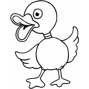 Quacking Duck Coloring Sheet 