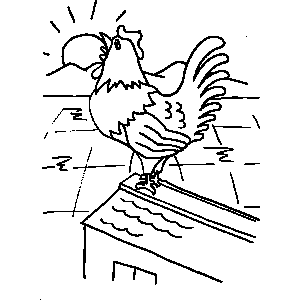 Rooster Coloring Sheet 