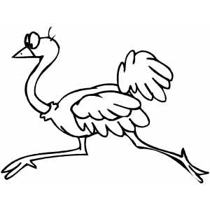 Running Ostrich Coloring Sheet 