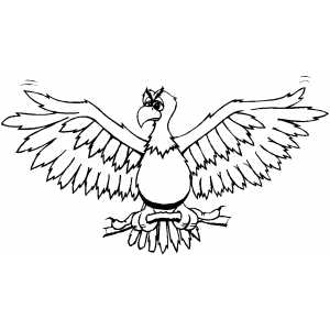 Severe Eagle Coloring Sheet 