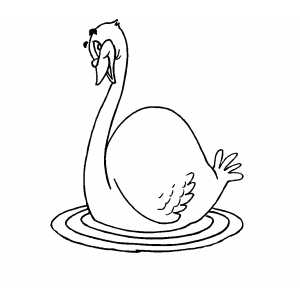 Smiling Goose Coloring Sheet 