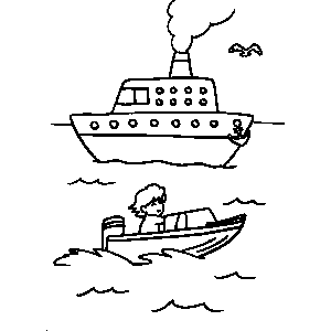 Boats Coloring Sheet 