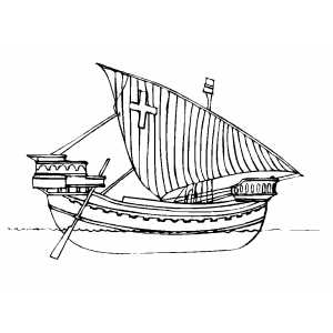 Christian Old Ship Coloring Sheet 