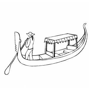 Gondola Coloring Sheet 