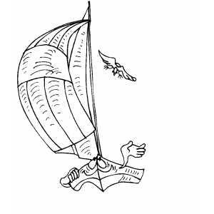 Happy Sailboat Coloring Sheet 