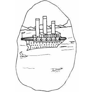 Old Passengers Liner Coloring Sheet 