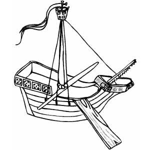 Old Ship Coloring Sheet 