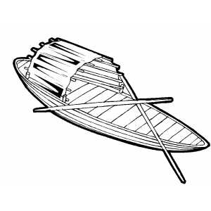 Row Boat Coloring Sheet 