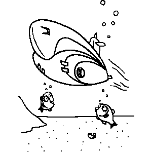 Submarine Coloring Sheet 