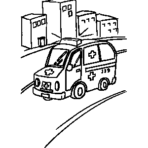 Ambulance Coloring Sheet 