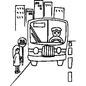 Bus Stop Coloring Sheet 