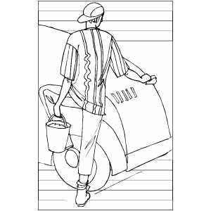 Car Washing Coloring Sheet 