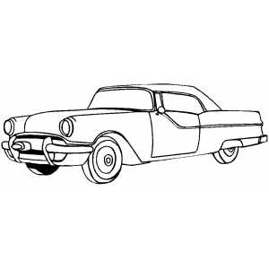 Classic Two Doors Sport Car Coloring Sheet 