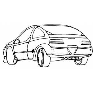 Compact Car Coloring Sheet 