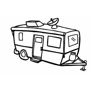 RV Trailer Coloring Sheet 