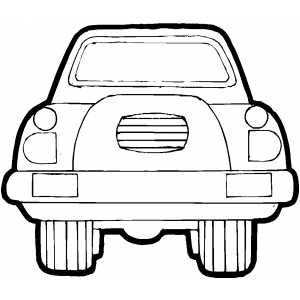 Sedan Front Coloring Sheet 