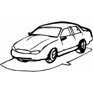 Sedan Profile Coloring Sheet 