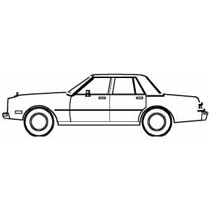 Sedan Side Coloring Sheet 