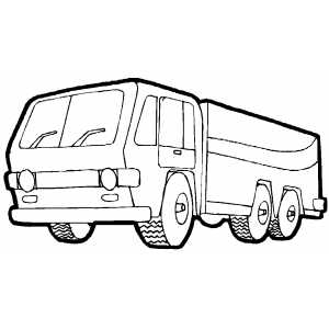 Six Wheels Cargo Truck Coloring Sheet 