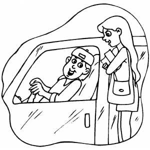 Student Driver Coloring Sheet 